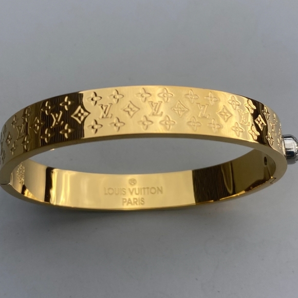 LV GOLD CUFF NANOGRAM BANGLE BRACELET✨️ - Picture 14 of 14